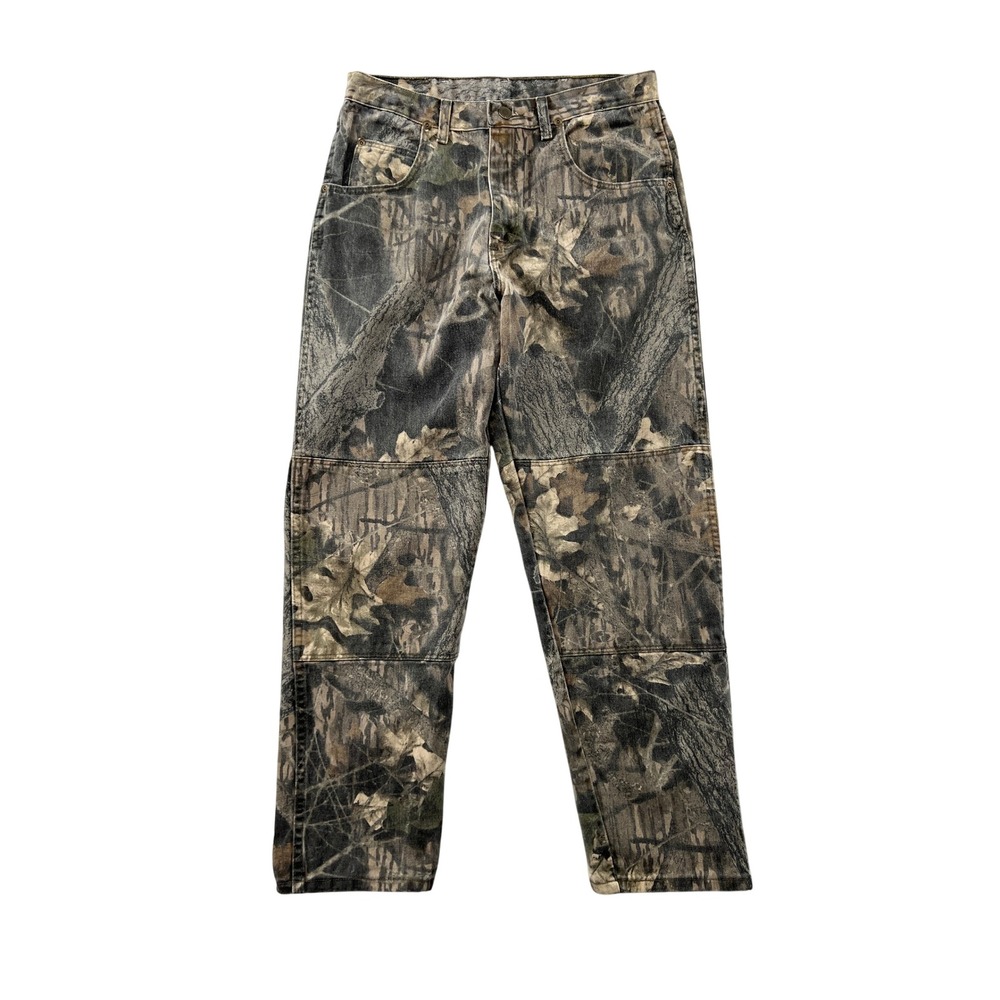 VTG 90s Wrangler Double Knee Camo Pants Mens 32x29 Brown Hunting Outdoor USA